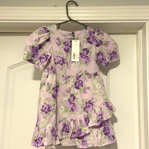 Janie and Jack Floral Puff Sleeve Wrap Dress